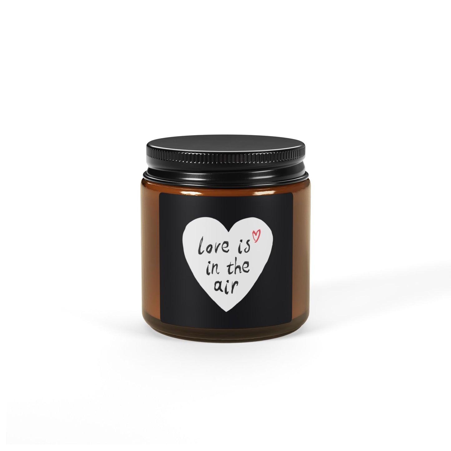 Love Is in the Air Soy Candle — Amber Jar Scented Candle (Romantic Gift)