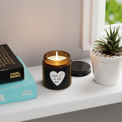 Love Is in the Air Soy Candle — Amber Jar Scented Candle (Romantic Gift)